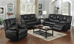 Obert Dark Brown Leather Aire 2 Piece Reclining Set by Acme - 51655-S
