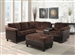 Cleavon Reversible Sectional in Chocolate Champion / Espresso PU by Acme - 51665