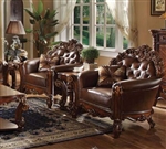 Vendome 3 Piece Accent Chair Set in Cherry Finish by Acme - 52003-S