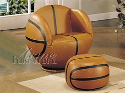 All Star Basketball Chair & Ottoman by Acme - 5527