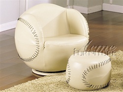 All Star Baseball Chair & Ottoman by Acme - 5528