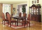 Quimby Leg Table 7 Piece Dining Set in Cherry Finish by Acme - 60275