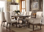 Landon 7 Piece Dining Set in Salvage Brown Finish by Acme - 60737