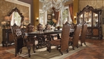 Versailles Pedestal Table 7 Piece Dining Set in Cherry Oak Finish by Acme - 61100