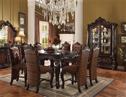 Versailles Counter Height Table 5 Piece Dining Set in Cherry Oak Finish by Acme - 61155