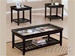 Ava Glass Top 3pc Coffee/End Table Set in Espresso Finish by Acme - 6362