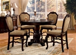 Chateau De Ville 5 Piece Counter Height Dining Set in Espresso Finish by Acme - 64082