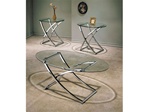 Paradise Glass Top 3pc Coffee/End Table Set by Acme - 7846