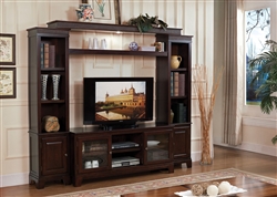 Halden Entertainment Center in Merlot Finish by Acme - 91090