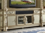 Vendome 83 Inch TV Console in Gold Patina and Bone Finish by Acme - 91313