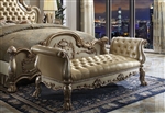 Dresden Upholstered Bench in Gold Patina Finish by Acme - 96488