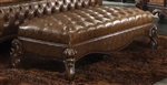 Versailles Traditional Upholstered Bench in Cherry Oak Finish by Acme - 96539