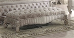 Versailles Traditional Upholstered Bench in Bone White Finish by Acme - 96540