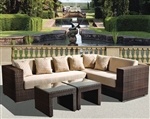 Panorama 4pc Sectional Woven Outdoor Living Set by Bridgeton Moore 10830657