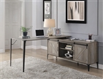 Zakwani Executive Home Office Desk in Gray Oak & Black Finish by Acme - 00001