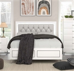 Casilda Bed in Gray PU & White Finish by Acme - 00644Q