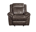 Lydia Glider Recliner in Brown Leather Aire Finish by Acme - 00656