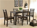 Serra II 5 Piece Dining Room Set in Cappuccino Finish by Acme - 00860