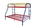 Tritan Twin/Full Bunk Bed in Rainbow Finish by Acme - 02053RNB