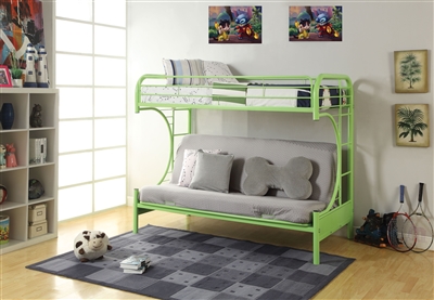 Eclipse Twin/Full Futon Bunk Bed in Green Finish by Acme - 02091GR