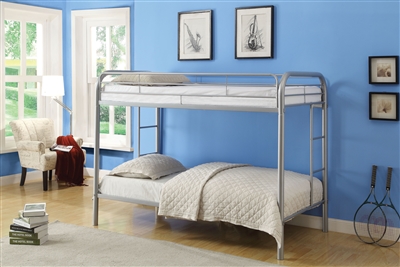 Thomas Twin/Twin Bunk Bed in Silver Finish by Acme - 02188SI