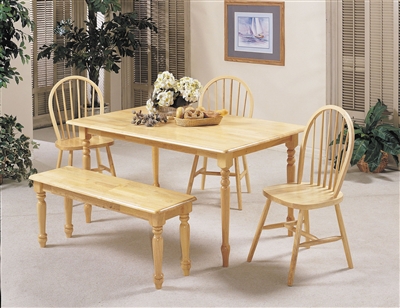 Farmhouse 5 Piece Dining Room Set in Natural Finish by Acme - 02247N