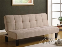 Emmet Beige Microfiber Adjustable Sofa Bed by Acme - 05673