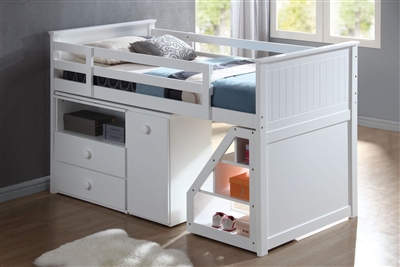 Wyatt Twin Loft Bed in White Finish by Acme - 19405