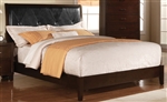 Tyler Twin Upholstered Panel Bed in Cappuccino Finish by Acme - 19605T