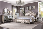 Esteban 6 Piece Bedroom Set in Champagne Finish by Acme - 22200