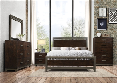 Charleen 6 Piece Bedroom Set in Walnut Finish by Acme - 26680