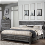 Vidalia Bed in Rustic Gray Oak Finish by Acme - 27320Q