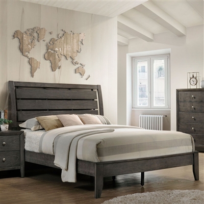 Ilana Bed in Gray Finish by Acme - 28470Q