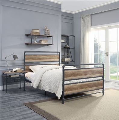 Brantley Bed in Antique Oak & Sandy Gray Finish by Acme - 35885F