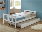 Cutie Twin Bed in White Finish by Acme - 37075T