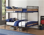 Brantley II Queen/Queen Bunk Bed in Sandy Black & Dark Bronze Hand-Brushed Finish by Acme - 37730