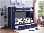 Cargo Twin/Twin Bunk Bed in Blue Finish by Acme - 37900