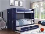 Cargo Full/Full Bunk Bed in Blue Finish by Acme - 37905