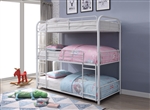 Cairo Triple Twin Bunk Bed in White Finish by Acme - 38110