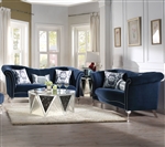 Jaborosa 2 Piece Sofa Set in Blue Velvet Finish by Acme - 50345-S