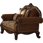 Jardena Chair in Fabric & Cherry Oak Finish by Acme - 50657