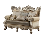 Ranita Loveseat in Fabric & Champagne Finish by Acme - 51041