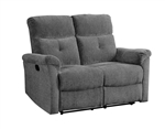 Treyton Motion Loveseat in Gray Chenille Finish by Acme - 51816