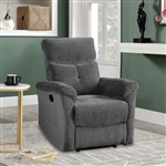 Treyton Glider Recliner in Gray Chenille Finish by Acme - 51817