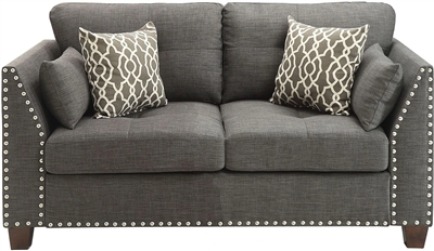 Laurissa Loveseat in Light Charcoal Linen Finish by Acme - 52406