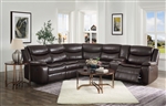 Tavin 3 Piece Motion Sectional in Espresso Leather-Aire Match Finish by Acme - 52545