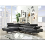 Connor 2 Piece Sectional in Black PU Finish by Acme - 52650