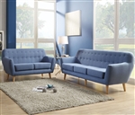 Ngaio 2 Piece Sofa Set in Blue Finish by Acme - 52655-S