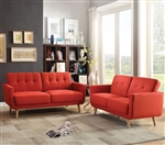 Sisilla 2 Piece Sofa Set in Red Finish by Acme - 52660-S