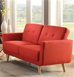 Sisilla Loveseat in Red Finish by Acme - 52661